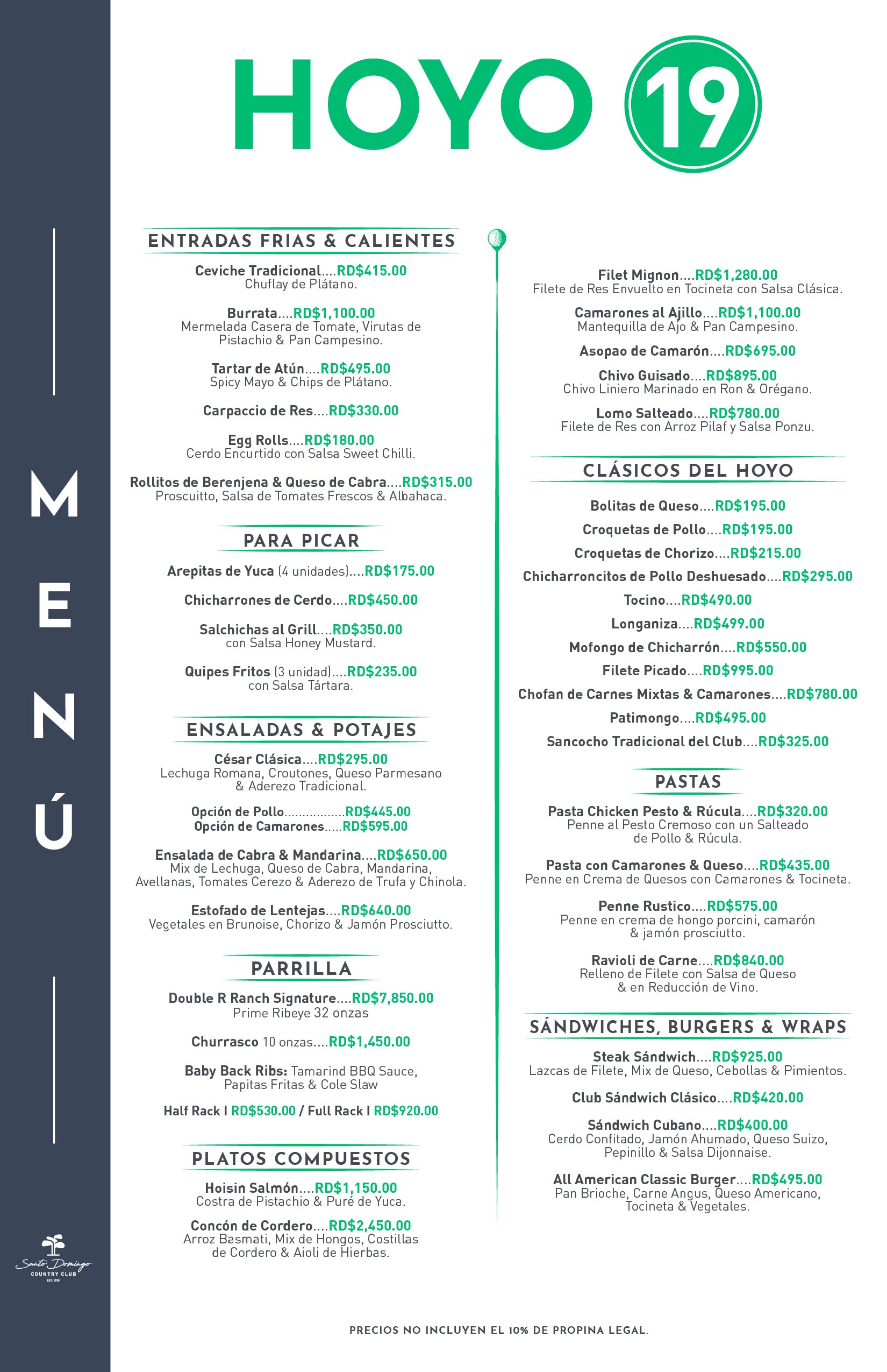 Menú nuevo hoyo 19 12-11-2025 #1